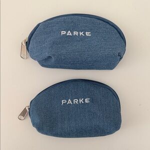 Two NEW Parke Claw Clip Zipper Pouches
